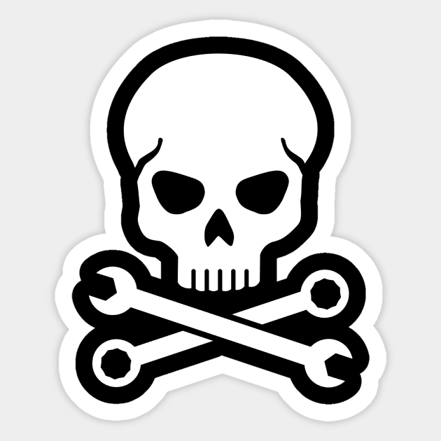 Mechanic skull Sticker by Designzz